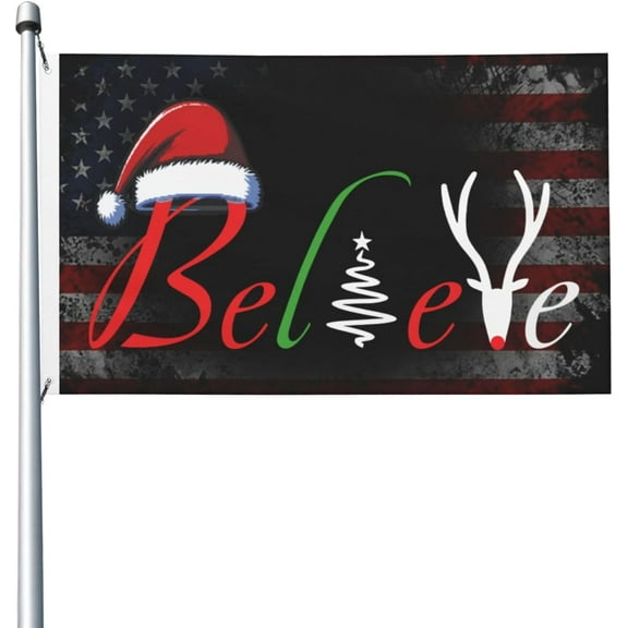 Believe Christmas 3x5 Double Sided Flag Fade Resistant Banner Polyester Flag with 2 Brass Grommets For Indoor Outdoor6