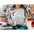 thumbnail image 1 of Believe Christmas Santa Hat Sweatshirt, 1 of 10