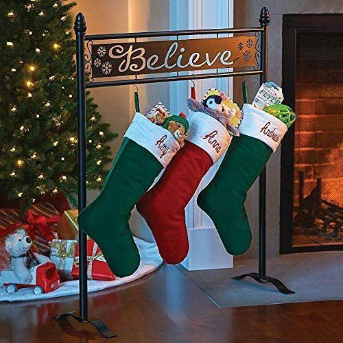 Believe Christmas Stocking Holder Stand$$Home Decor, Kitchen, & Other