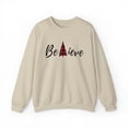 thumbnail image 1 of Believe Christmas Tree Design Unisex Heavy Blend™ Crewneck Sweatshirt, 1 of 5