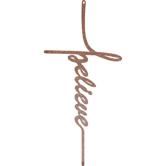Believe Cross - Metal Wall Decor