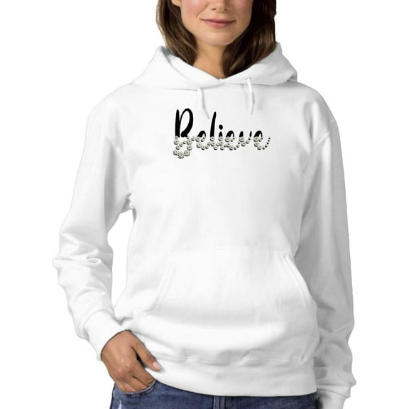 Believe Daisies Hoodie Women -Image by Shutterstock, Female Medium