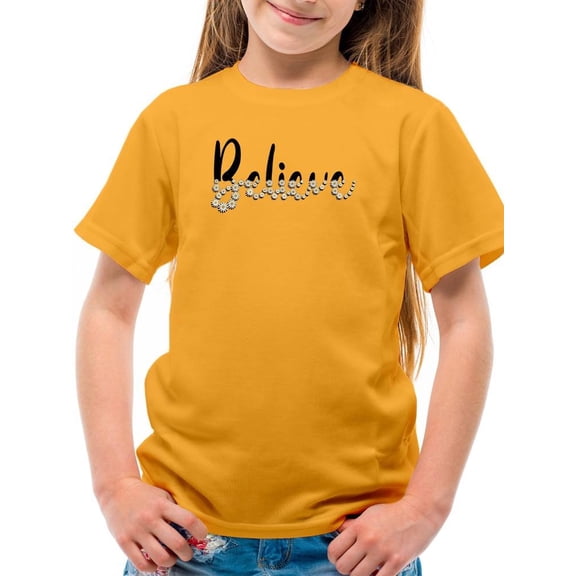Believe Daisies T-Shirt Juniors -Image by Shutterstock, Small