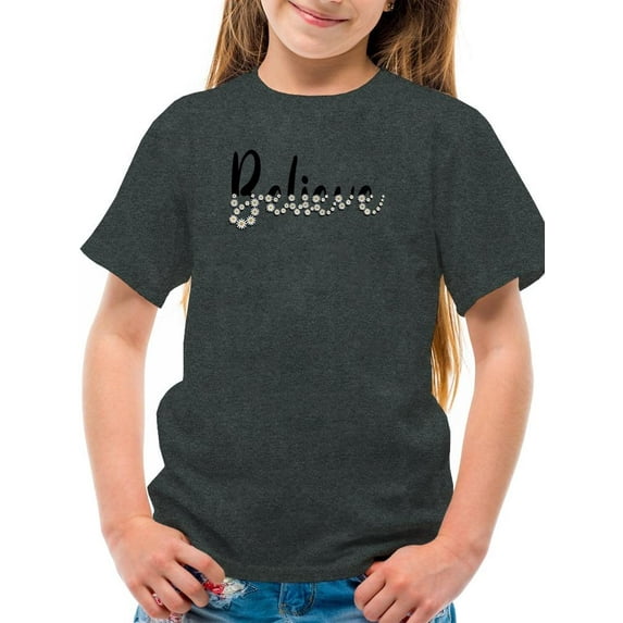 Believe Daisies T-Shirt Juniors -Image by Shutterstock, x-Large