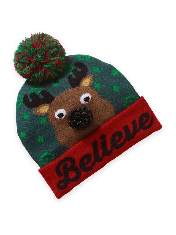 Beanie Hat W/pom Nose
