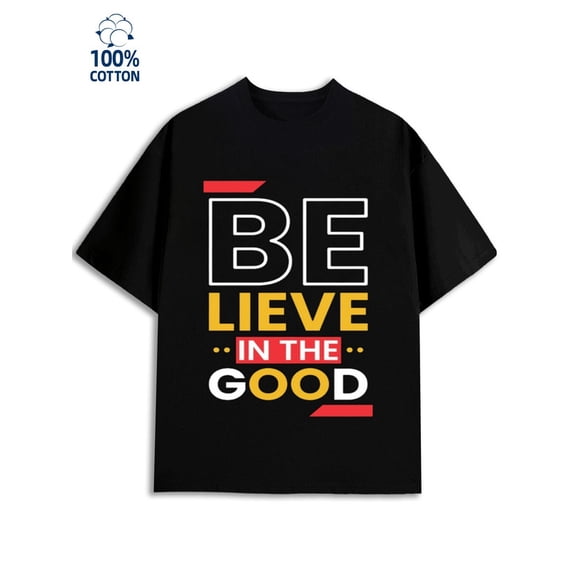 Believe Good Tee men faith black For summer Casual Daily Wear ...