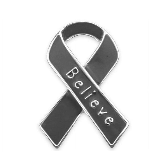 Believe Gray Ribbon Pins