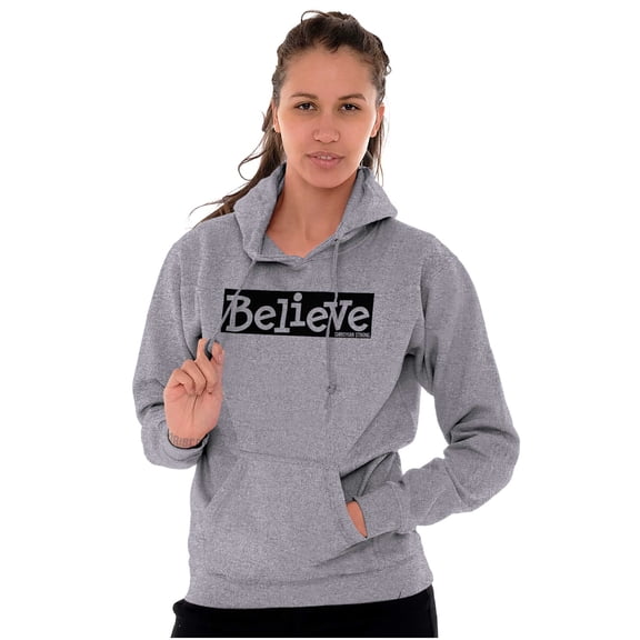 Believe Holy Spirit Religious Women Plus Size Graphic Pullover Hoodie Brisco Brands 3X