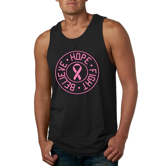 Believe Hope Awareness Mens Graphic Tank Top, Black, 3XL
