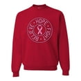 thumbnail image 1 of Believe Hope Awareness Unisex Crewneck Graphic Sweatshirt, Red, Small, 1 of 3
