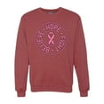 thumbnail image 1 of Believe Hope Awareness Unisex Crewneck Graphic Sweatshirt, Vintage Heather Red, Small, 1 of 3