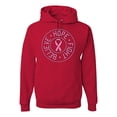 thumbnail image 1 of Believe Hope Awareness Unisex Graphic Hoodie Sweatshirt, Red, X-Large, 1 of 3