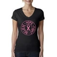 thumbnail image 1 of Believe Hope Awareness Womens V-Neck Tee, Black, Small, 1 of 3