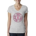thumbnail image 1 of Believe Hope Awareness Womens V-Neck Tee, Heather Grey, Medium, 1 of 3