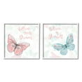 thumbnail image 1 of Believe In Dreams Butterflies Animals & Insects Graphic Art White Framed Art Print Wall Art, Set of 2, 1 of 8