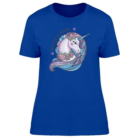 Believe In Magic / Unicorn T-Shirt Women -Image by Shutterstock, Female x-Large