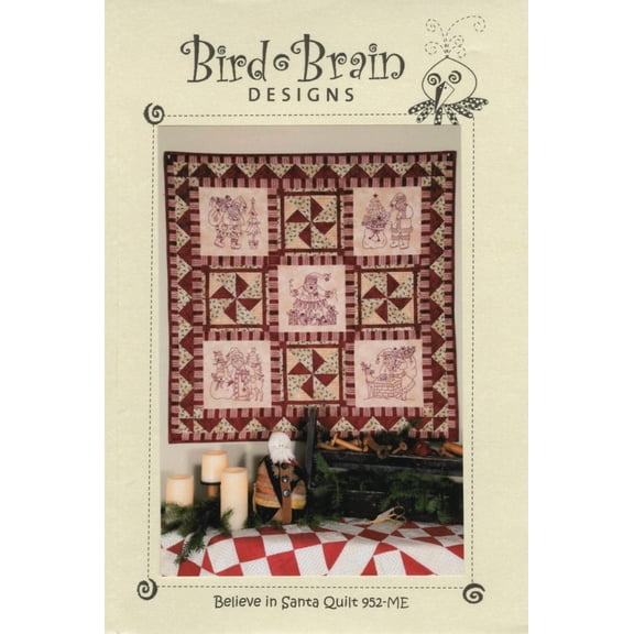Believe In Santa Machine Embroidery Quilt Pattern by Robin Kingsley for Bird Brain Designs