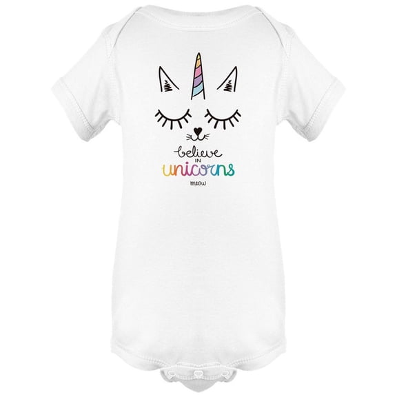 Believe In Unicorns Cat Bodysuit Infant -Image by Shutterstock,  6 Months