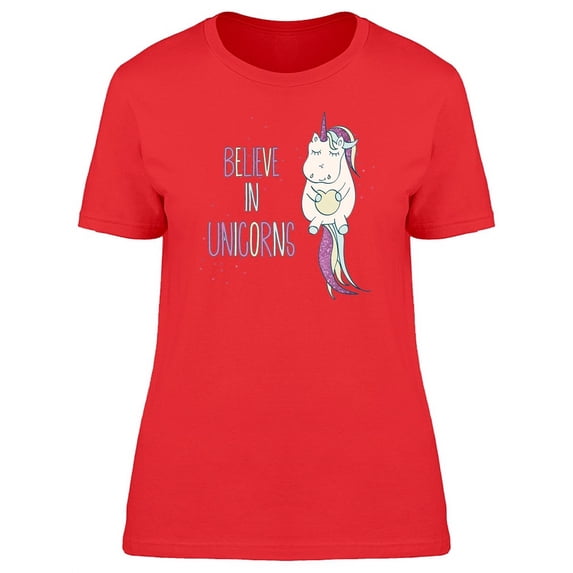 Believe In Unicorns, Cute T-Shirt Women -Image by Shutterstock, Female Small