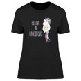 thumbnail image 1 of Believe In Unicorns, Cute Tee Women's -Image by Shutterstock, 1 of 2