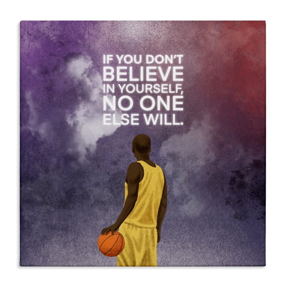 Stupell Industries Believe In Yourself Athlete Quote Canvas Wall Art, design by Marcus Prime, 36 x 36