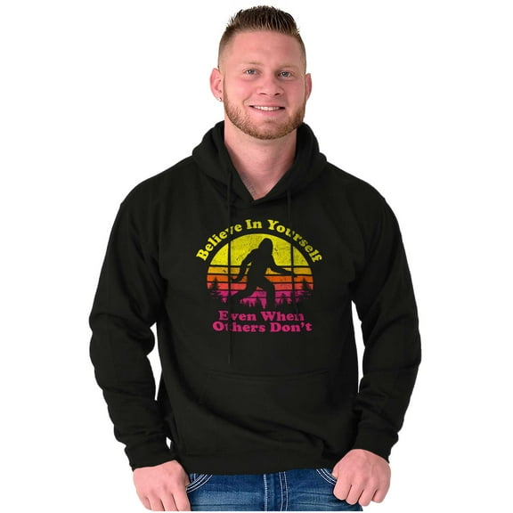 Believe In Yourself Bigfoot Sasquatch Unisex Plus Size Hoodie Brisco Brands 2X
