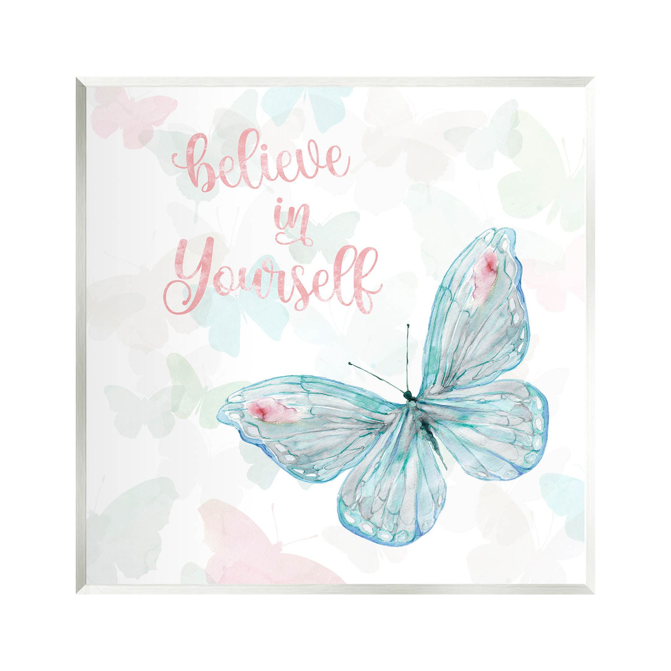 Believe In Yourself Butterfly Phrase Animals & Insects Graphic Art Unframed Art Print Wall Art