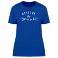 thumbnail image 1 of Believe In Yourself Fun Font T-Shirt Women -Image by Shutterstock, Female x-Large, 1 of 2