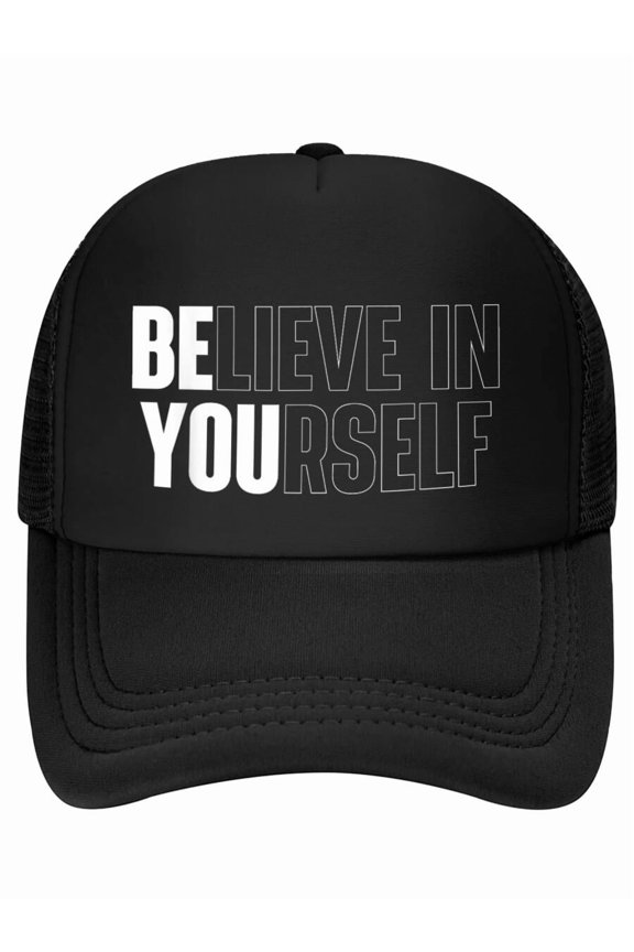 Believe In Yourself Motivational Quote Inspiration Positive Baseball Cap