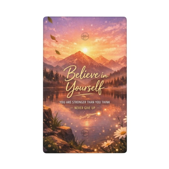 Believe In Yourself Never Give Up Decorative Blank Wall Plate Cover, Polycarbonate Switch Plate