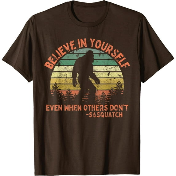 Believe In Yourself Sasquatch Funny Motivational Bigfoot Unisex T-Shirt for Men Women Kids Toddler,Purple Color,Size L