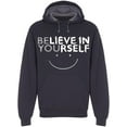 thumbnail image 1 of Believe In Yourself Smiley Face Hoodie Men -Image by Shutterstock, Male Small, 1 of 2