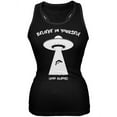 thumbnail image 1 of Believe In Yourself (and aliens) Black Juniors Soft Tank Top - Small, 1 of 1