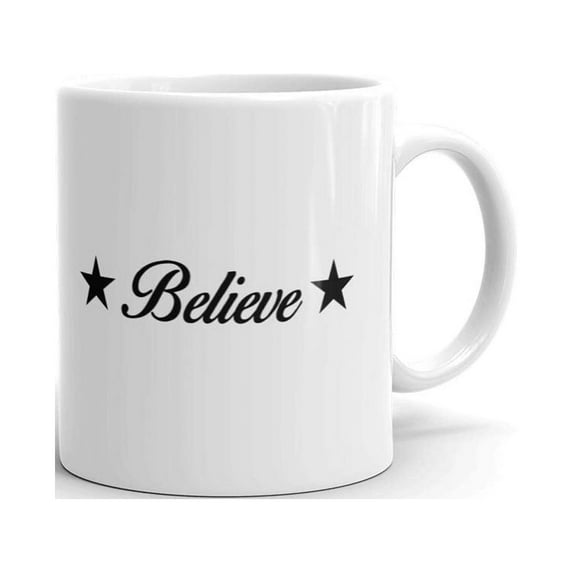 Believe Inpirational Coffee Tea Ceramic Mug Office Work Cup Gift 15oz