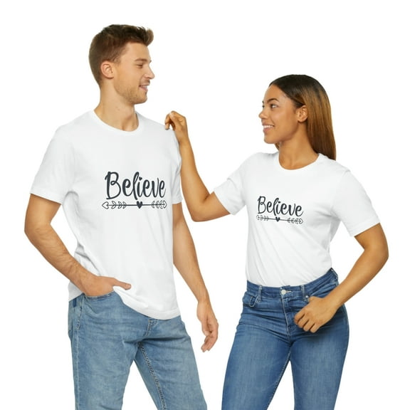 Believe Inspirational Quotes Bella Canva Unisex Jersey Short Sleeve Tee