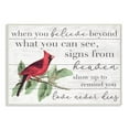 thumbnail image 1 of Believe Love Never Dies Inspirational Cardinal Bird Word Design Oversized Wall Plaque Art by Daphne Polselli, 1 of 6