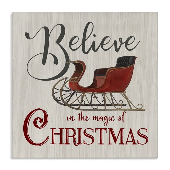 Stupell Industries Believe Magic Of Christmas Canvas Wall Art, design by Charity Henderson, 30 x 30