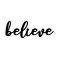 thumbnail image 1 of Believe - Metal Word Sign Wall Art Decor Decorative Accent Metal Art Wall Sign Religious Faith Wall Art for Christians - 3 Sizes / 13 Colors - Indoor Outdoor Made in USA, 1 of 6