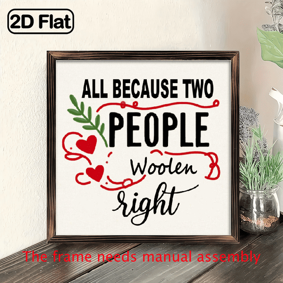 Believe in the Miracle of Christmas Sign - 8x8 Inch (20x20cm) Vintage Farmhouse Decor with Dark red, green, Golden Accents - No Electricity Needed, Recycled Wood Plaque for Mantel, Tabletop, Wall