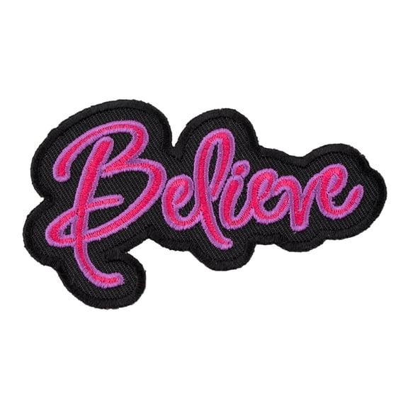 Believe Pink & Purple Patch, Inspirational Ladies Patches.