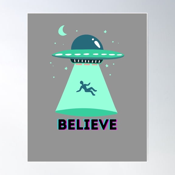 Believe Poster Wall Art, Modern Wall Decor For Living Room Bedroom, 16x24 UNFRAMED