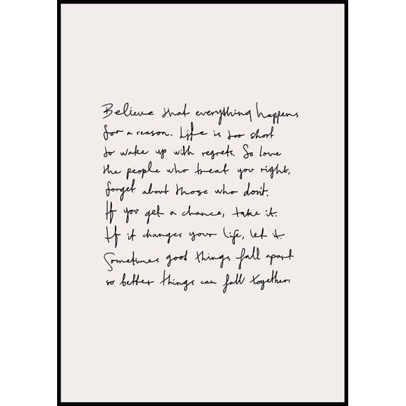 Believe Poster Wall Art, Modern Wall Decor For Living Room Bedroom, 8x12 UNFRAMED