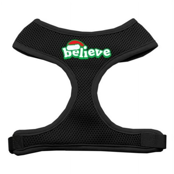 Believe Screen Print Soft Mesh Harnesses Black Large