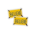 thumbnail image 1 of Believe Sign with Tape Magnet 2pk 3x1.9 Decal Lasso Banner Sign Yellow and Blue Inspiration Encouraging Football Soccer Locker Room Home Office Biscuits with The Boss, 1 of 4