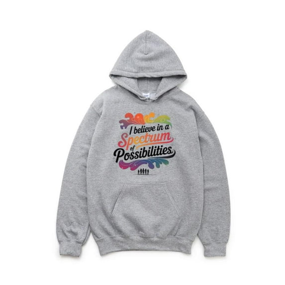 Believe Spectrum Autism Awareness Inspirational Neurodiversity Graphic Hoodie, for men & women, up to size 5XL