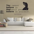 thumbnail image 1 of Believe In Yourself - Swami Vivekanada Religious Religion Quotes Christ Saying Inspirational Wall Decal Wall Art Design Stickers For Girls/Boys Home Room Decor Vinyl Sticker Decoration (35x40 inch, 1 of 3