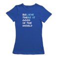 thumbnail image 1 of "Believe There Is Good In The World" White Quote Women T-Shirt, Female Medium, 1 of 4