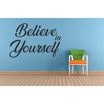 Believe In Yourself Toy Story Life Quote Cartoon Wall Sticker Art Decal for Girls Boys Kids Room Bedroom Nursery Kindergarten House Fun Home Decor Stickers Wall Art Vinyl Decoration Size (18x20 inch)