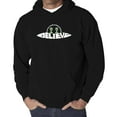 thumbnail image 1 of Believe UFO - Men's Word Art Hooded Sweatshirt, 1 of 2
