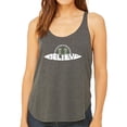 thumbnail image 1 of Believe UFO - Women's Premium Word Art Flowy Tank Top, 1 of 2